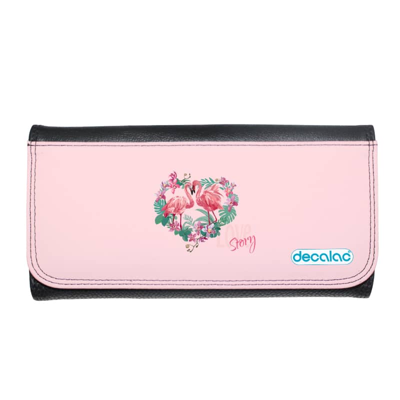 محفظة جلد بتصميم زوجين الحب فلامنغو محفظة جلد بتصميم زوجين الحب فلامنغو