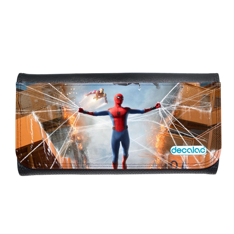 محفظة جلد  بتصميم سبايدر مان ايرون مان محفظة جلد  بتصميم سبايدر مان ايرون مان
