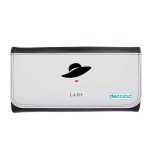 محفظة جلد  بتصميم سيدة