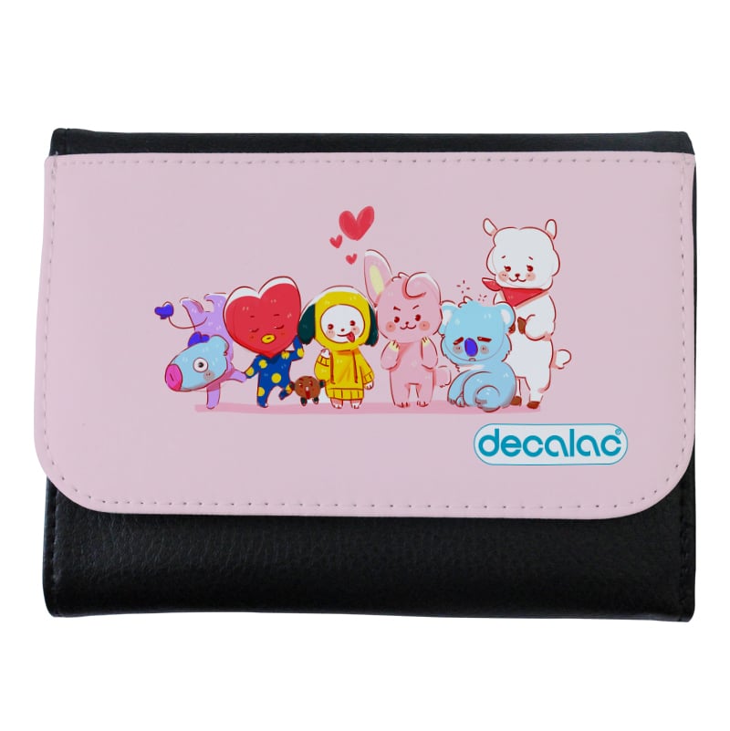 محفظة جلد بتصميم شخصيات BT21 المحبوبة محفظة جلد بتصميم شخصيات BT21 المحبوبة