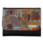 محفظة جلد  بتصميم صخور ملونه