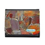 محفظة جلد  بتصميم صخور ملونه