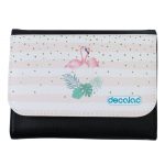 محفظة جلد  بتصميم طائر الفلامنجو محفظة جلد  بتصميم طائر الفلامنجو