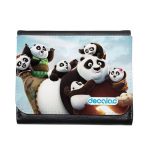 محفظة جلد  بتصميم عائلة كونغ فو باندا