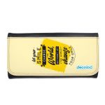 محفظة جلد  بتصميم عبارات انجليزيه