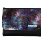 محفظة جلد  بتصميم فضاء بنفسجي محفظة جلد  بتصميم فضاء بنفسجي