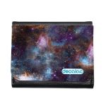 محفظة جلد  بتصميم فضاء بنفسجي محفظة جلد  بتصميم فضاء بنفسجي