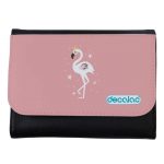 محفظة جلد  بتصميم فلامنجو بتاج محفظة جلد  بتصميم فلامنجو بتاج