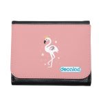 محفظة جلد  بتصميم فلامنجو بتاج