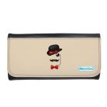 محفظة جلد  بتصميم قبعة وشوارب