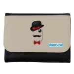 محفظة جلد  بتصميم قبعة وشوارب محفظة جلد  بتصميم قبعة وشوارب