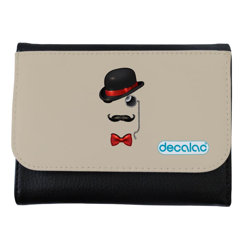 محفظة جلد  بتصميم قبعة وشوارب محفظة جلد  بتصميم قبعة وشوارب