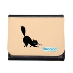 محفظة جلد  بتصميم قط اسود محفظة جلد  بتصميم قط اسود