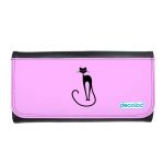 محفظة جلد  بتصميم قطه انيقه