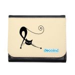 محفظة جلد  بتصميم قطه كرتونيه