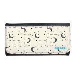 محفظة جلد  بتصميم قمر ونجوم