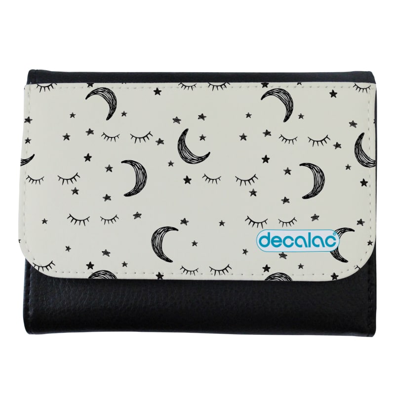 محفظة جلد بتصميم قمر ونجوم محفظة جلد بتصميم قمر ونجوم