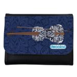 محفظة جلد  بتصميم كمان مزخرف