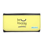 محفظة جلد  بتصميم كن سعيد