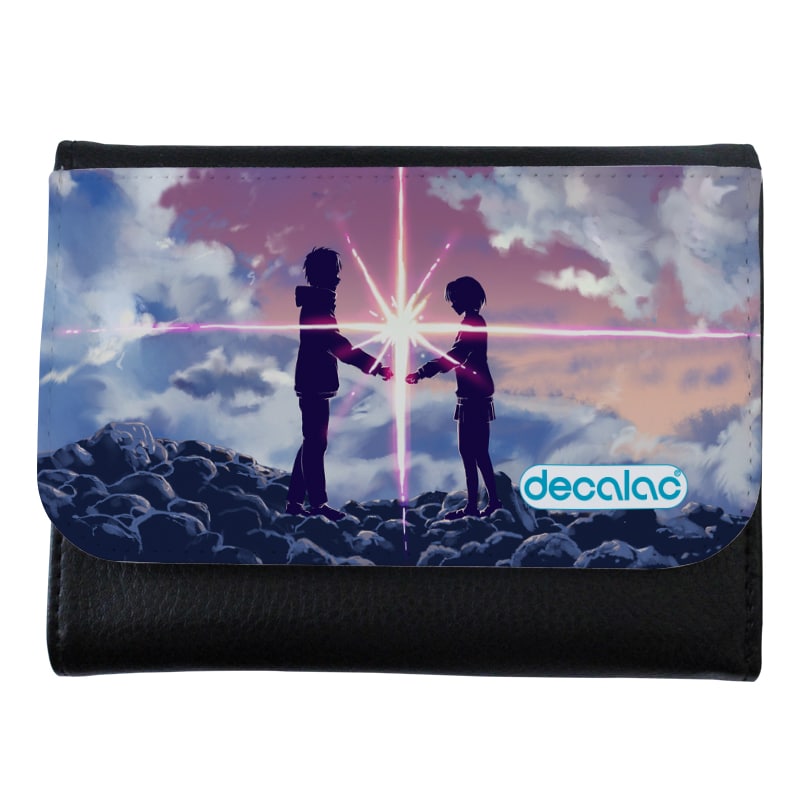 محفظة جلد بتصميم لحظه اللقاء انمي أسمك محفظة جلد بتصميم لحظه اللقاء انمي أسمك