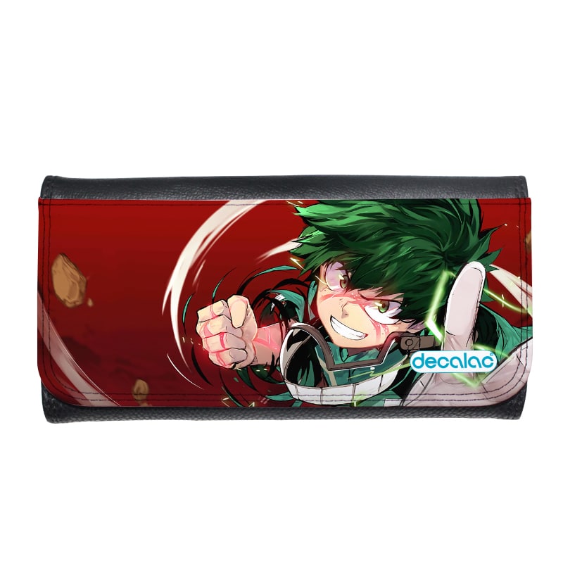 محفظة جلد  بتصميم لكمه ميدوريا أكاديميتي للأبطال محفظة جلد  بتصميم لكمه ميدوريا أكاديميتي للأبطال