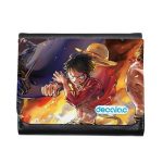 محفظة جلد  بتصميم لوفي سابو إيس ون بيس