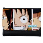 محفظة جلد  بتصميم لوفي وشقيقاه ون بيس محفظة جلد  بتصميم لوفي وشقيقاه ون بيس