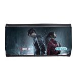 محفظة جلد  بتصميم ليون وكلير رزدنت إيفل 2