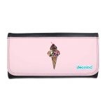 محفظة جلد  بتصميم مثلجات الجماجم