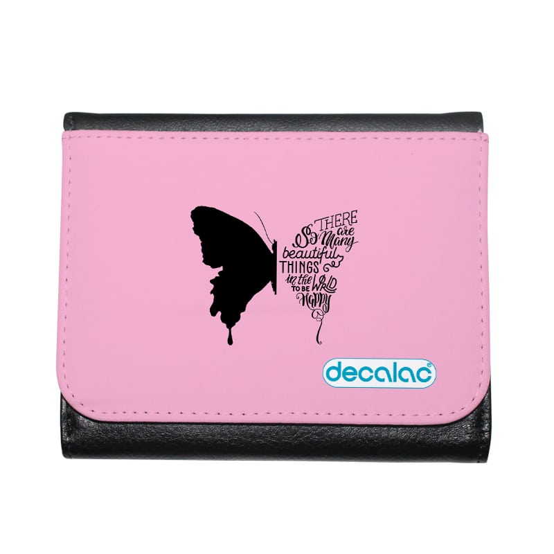 محفظة جلد بتصميم نصف فراشة محفظة جلد بتصميم نصف فراشة