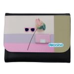 محفظة جلد  بتصميم ورد مميز محفظة جلد  بتصميم ورد مميز