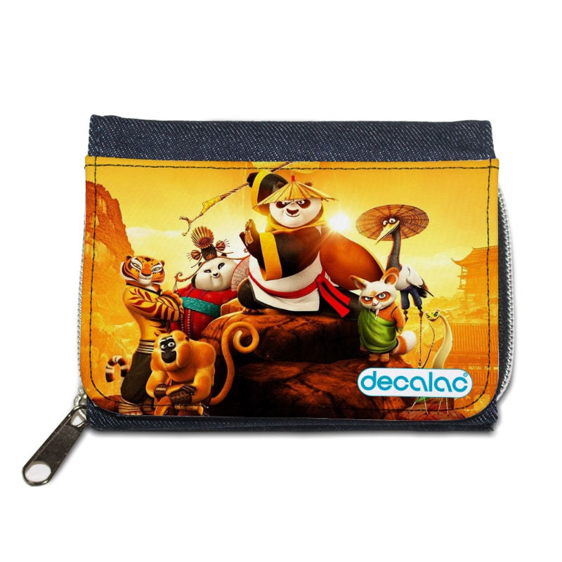 محفظة جينز بتصميم اصدقاء كونغ فو باندا محفظة جينز بتصميم اصدقاء كونغ فو باندا