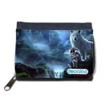 محفظة جينز بتصميم الاميرة مونونوكي مع ذئب