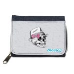 محفظة جينز بتصميم جمجمه بقبعه محفظة جينز بتصميم جمجمه بقبعه