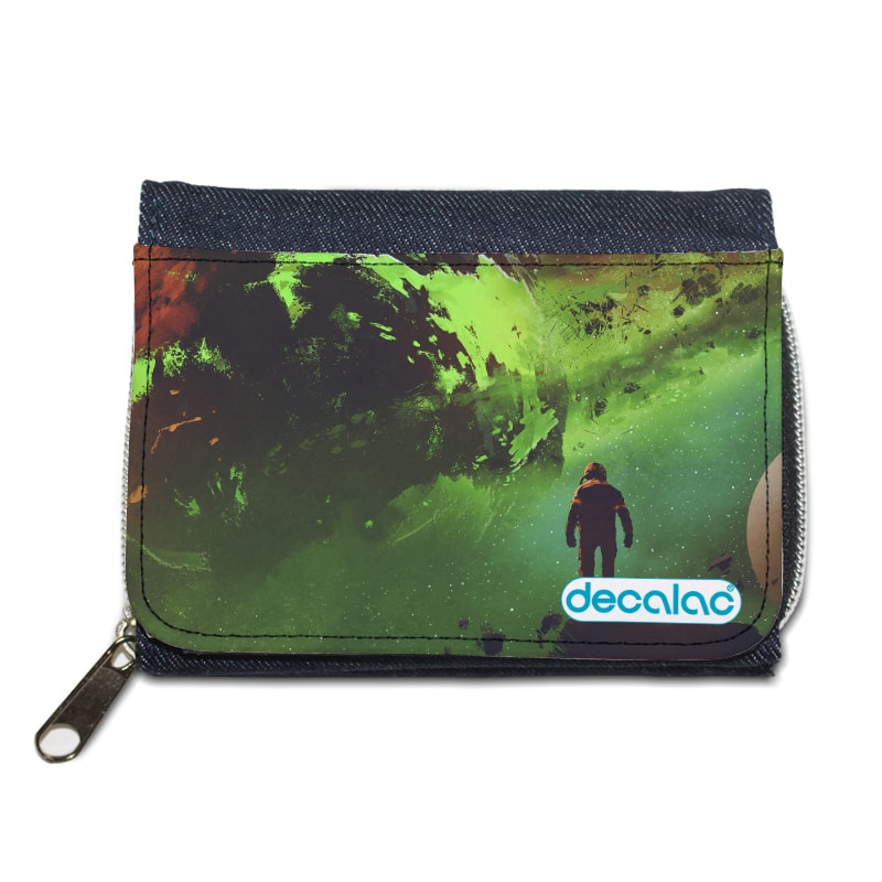 محفظة جينز بتصميم رحله الى الفضاء محفظة جينز بتصميم رحله الى الفضاء