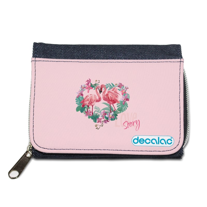 محفظة جينز بتصميم زوجين الحب فلامنغو محفظة جينز بتصميم زوجين الحب فلامنغو