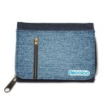 محفظة جينز بتصميم سحاب محفظة جينز بتصميم سحاب