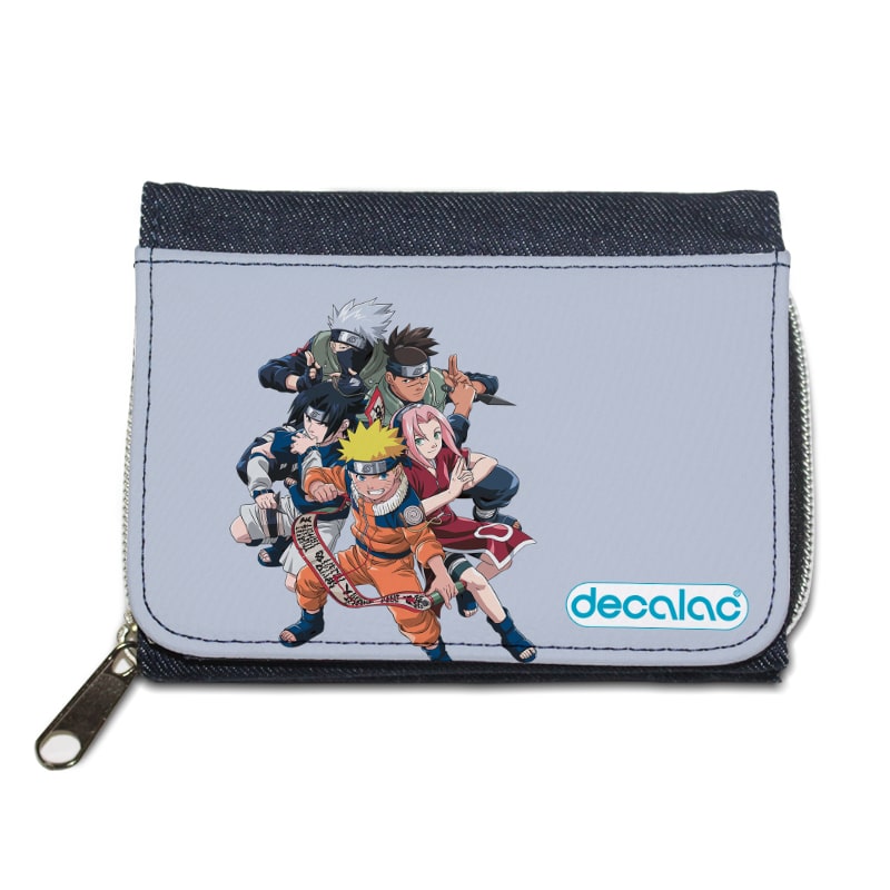 محفظة جينز بتصميم شخصيات ناروتو وهم صغار محفظة جينز بتصميم شخصيات ناروتو وهم صغار