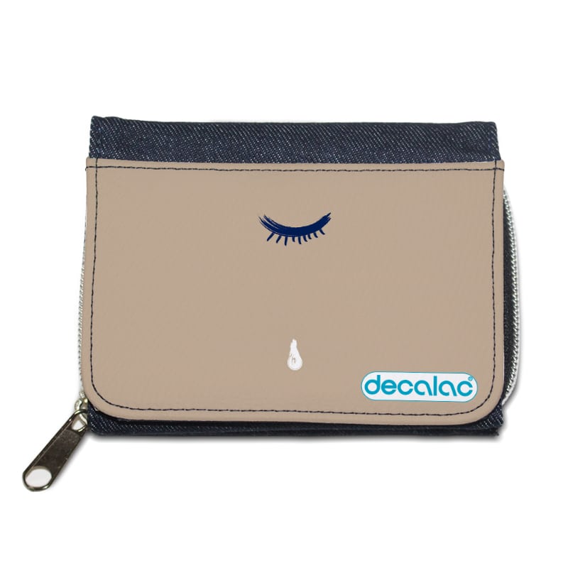 محفظة جينز بتصميم عيون تبكي محفظة جينز بتصميم عيون تبكي