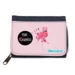 محفظة جينز بتصميم فلامنجو وردي