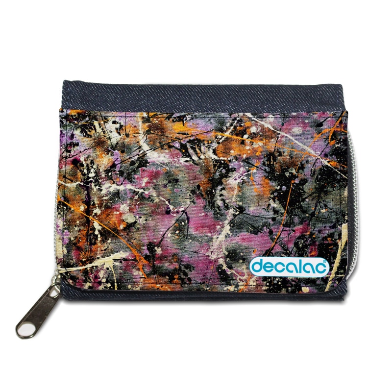 محفظة جينز بتصميم فن تجريدي محفظة جينز بتصميم فن تجريدي