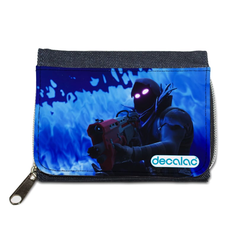 محفظة جينز بتصميم قتال رافين فورتنايت محفظة جينز بتصميم قتال رافين فورتنايت