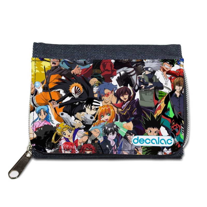 محفظة جينز بتصميم قتال كل الانميات محفظة جينز بتصميم قتال كل الانميات