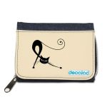 محفظة جينز بتصميم قطه كرتونيه محفظة جينز بتصميم قطه كرتونيه