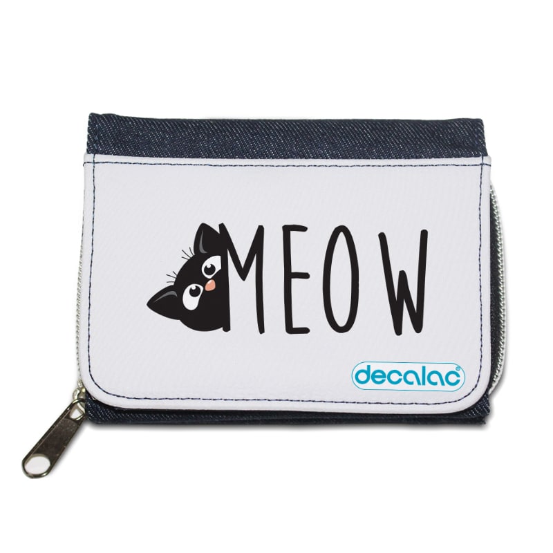 محفظة جينز بتصميم قطه لطيفه محفظة جينز بتصميم قطه لطيفه