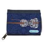 محفظة جينز بتصميم كمان مزخرف