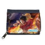 محفظة جينز بتصميم لوفي سابو إيس ون بيس محفظة جينز بتصميم لوفي سابو إيس ون بيس