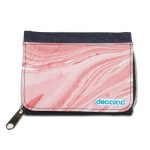 محفظة جينز بتصميم وردي