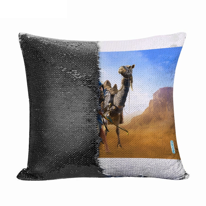 مخدة سحرية مع الحشوة لون اسود بتصميم أساسنز كريد حورس مخدة سحرية مع الحشوة لون اسود بتصميم أساسنز كريد حورس