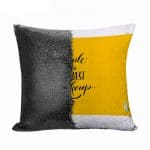 مخدة سحرية مع الحشوة لون اسود بتصميم ابتسامه